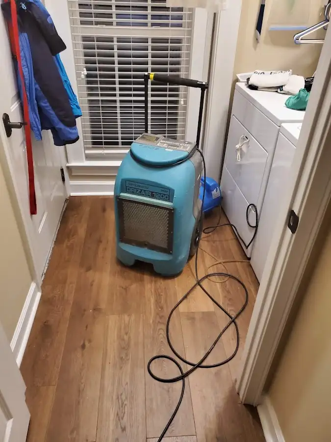 Commercial dehumidifier deployed for Crawl Space Restoration in La Porte