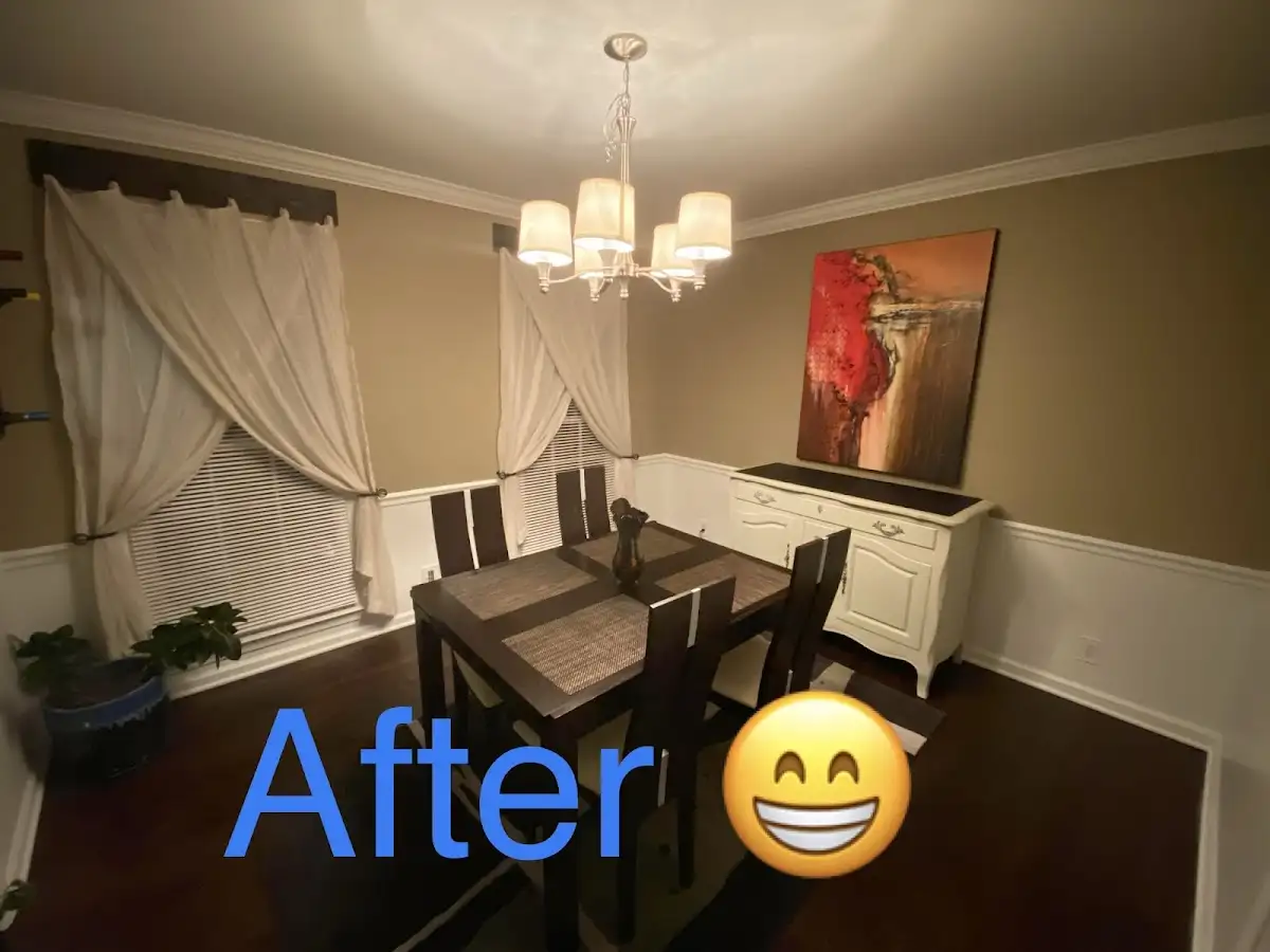 Professional dining room restoration after water damage in La Porte